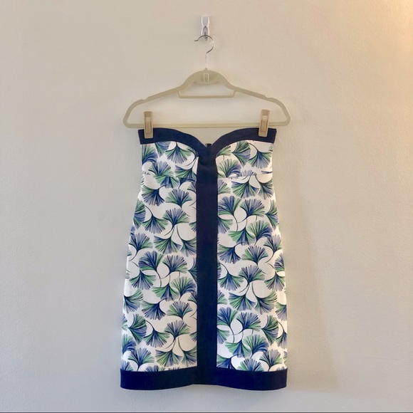 Lilly Pulitzer, Strapless Dress in Green Ginko